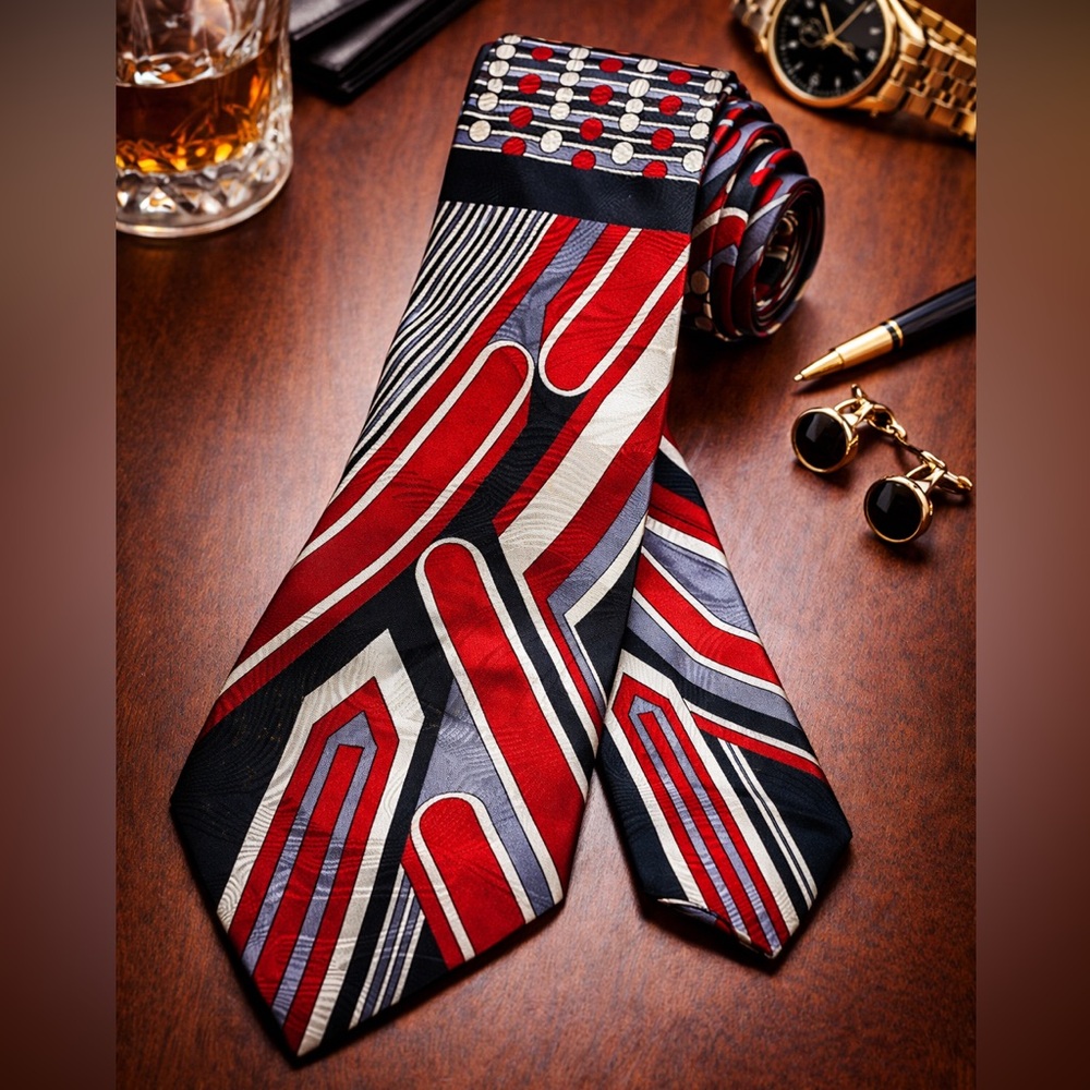 Vintage P Carlo Palazzi Silk Tie | Extra Long 63”